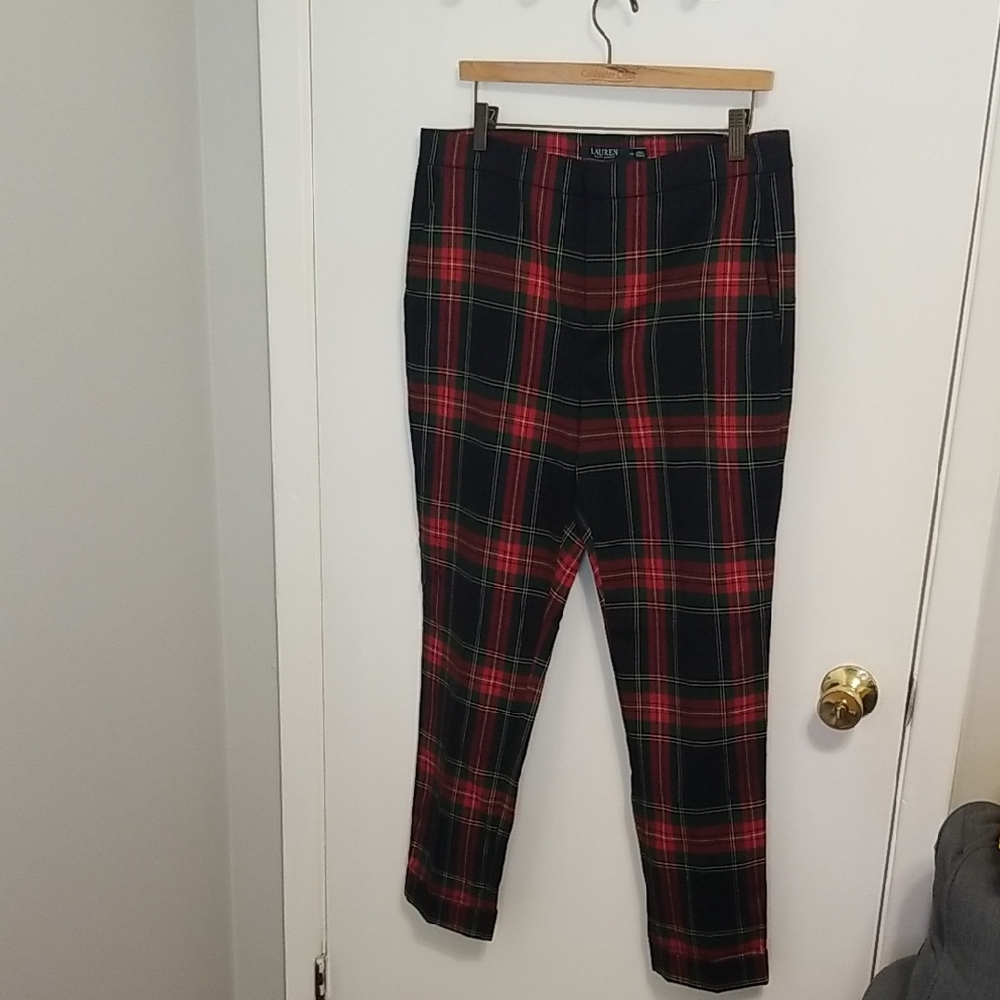 Ralph Lauren Black and Red Tartan Dress Pants